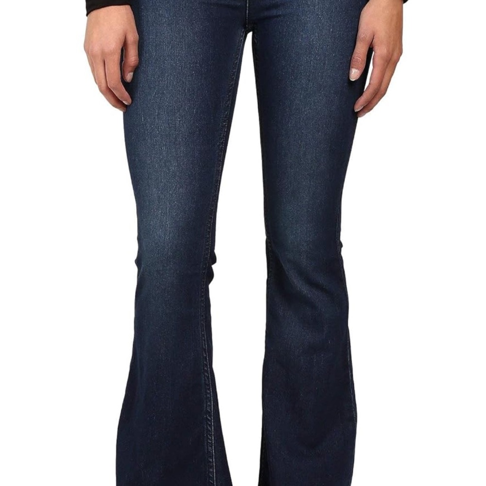 Free People Penny Pull-On Flare Jeans - Size 27 - Rich Blue